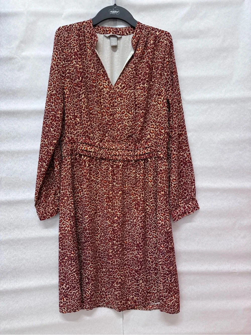 H&M Animal Print Long Sleeve Dress – Size 10